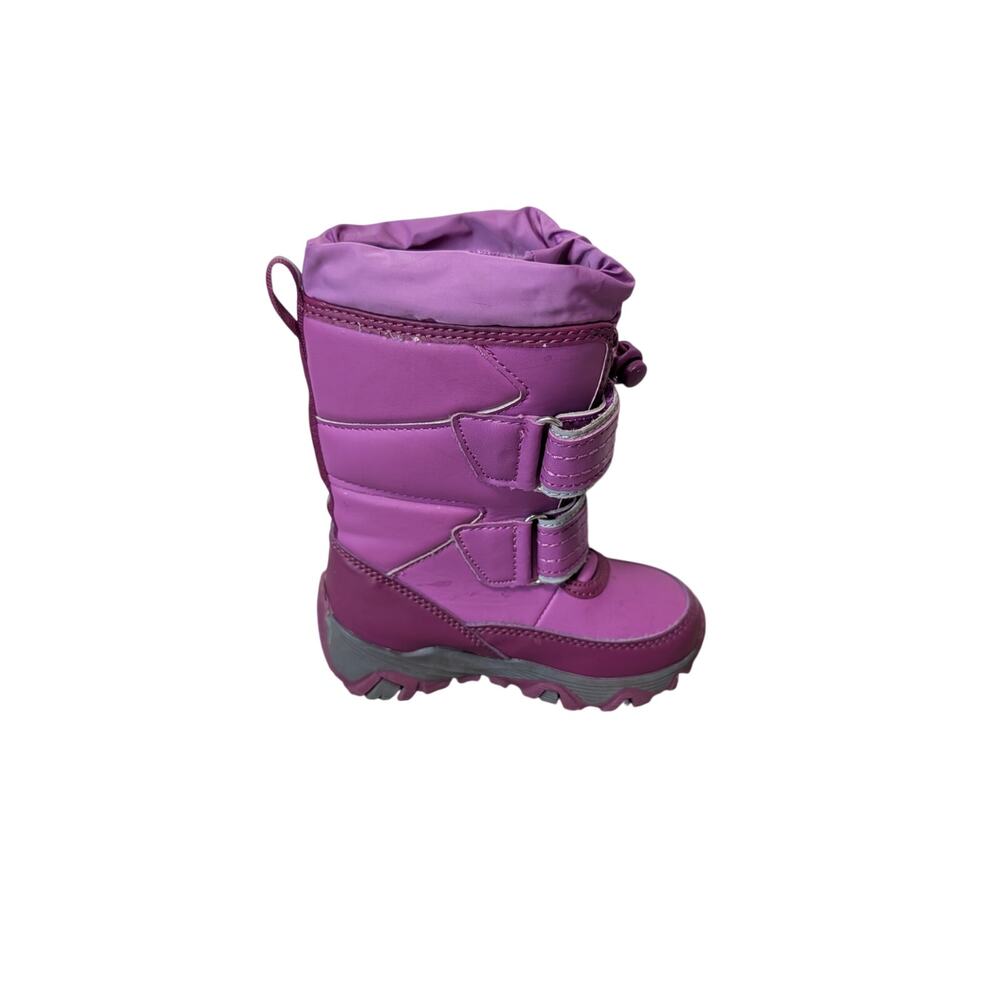 Lands' End Snow Flurry Kids Toddler 8 Purple Winter Waterproof Boots Insulated